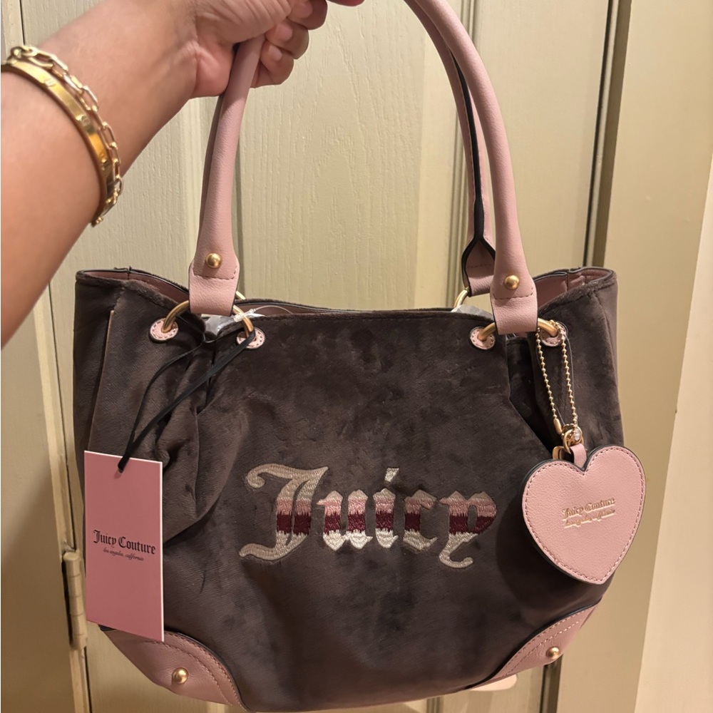 Juicy Couture Brown and Pink Tote Bag NWT